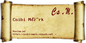 Csibi Márk névjegykártya