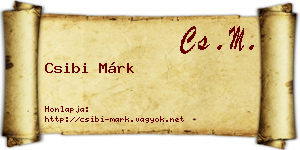 Csibi Márk névjegykártya